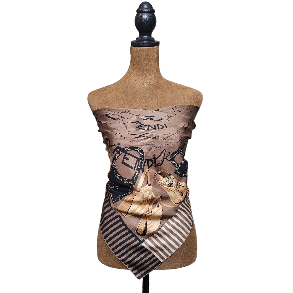 FENDI SILK SCARF - Picture 2 of 16